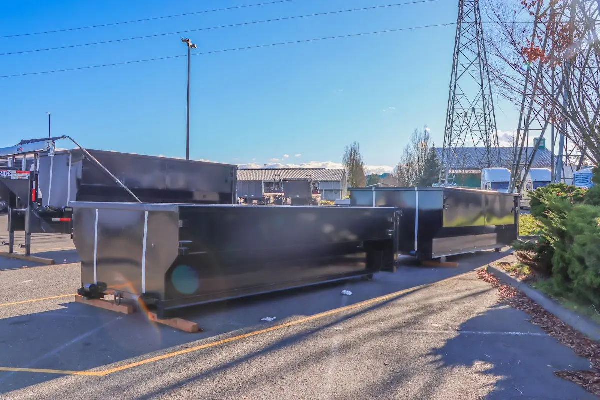 Roll-off dumpster ready for waste disposal at job site for Estate Cleanout Dumpster Rental in Okeechobee